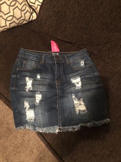 A’gaci denim skirt and tank top