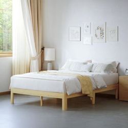 12 Inch Bamboo Wood Full size No Boxspring Needed