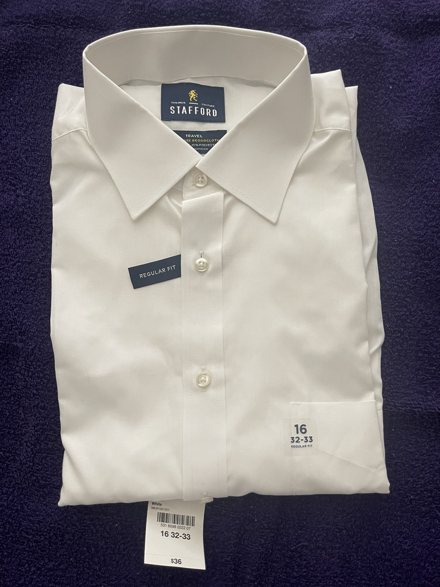 Stafford White Dress Shirt New!