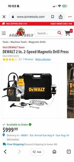 Visit DEWALT Store DEWALT 2 In. 2-Speed Magnetic Drill Press