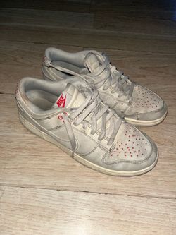 Size 9 Nike red and crème  white