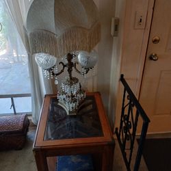 Antique Lamp and Table