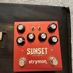 Strymon sunset overdrive guitar pedal.