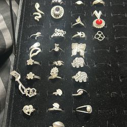 Solid silver women rings