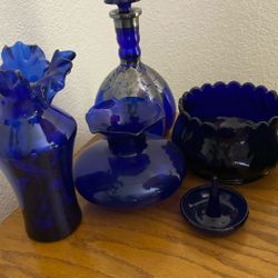 Blue Glass Vintage Cobalt 