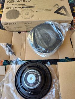 KENWOOD Car Speakers 6.5" Flush Mount Speakers. (Pair)