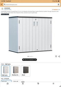 New unopened boxes - outdoor shed - light gray