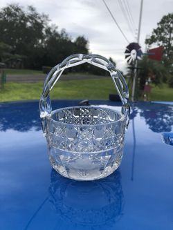 Cut glass basket