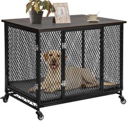 Dog Cage Crate Movable Side End Table
