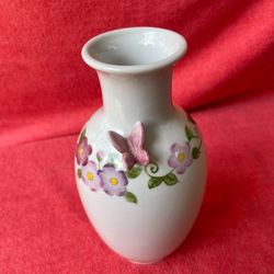 BUTTERFLY GARDEN BAUM  FLOWERS FLORAL VASE CHINA