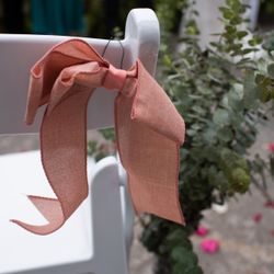 Mint And Coral Bows Wedding Decor 