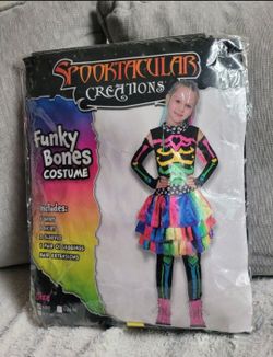 Funky Bones Colorful Skeleton Deluxe Costume for Girls