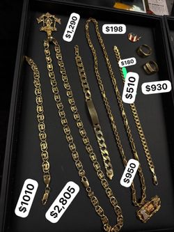 🔥 ORO 10K A SOLO $55 EL GRAMO 🔥 💰 Precios por prenda ya marcados en la imagen. ¡No ofertas!