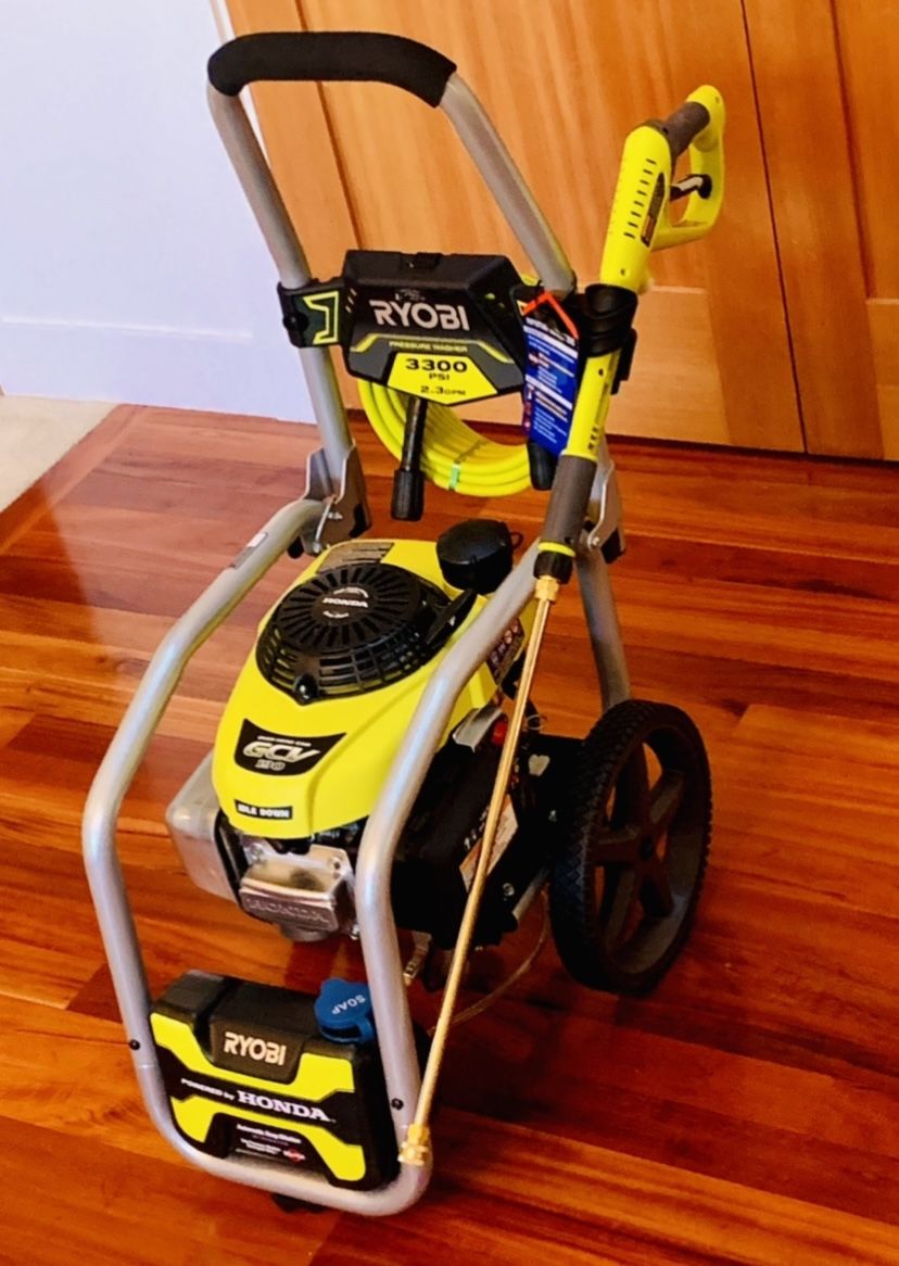 Ryobi—Honda (RY80942) | 3300 PSI 2.3 GPM | Professional -Grade Pressure Washer | Honda GCV-190 w/ Idle Down | Brand New!