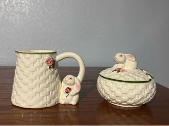 Avon Bunny Sugar and Creamer Set