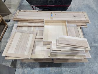 Custom Solid Rustic Hickory Shaker interior cabinet doors and drawer fronts