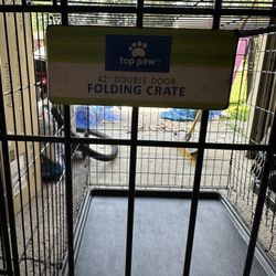 42 Inch Double Door Collapsible Dog Cage