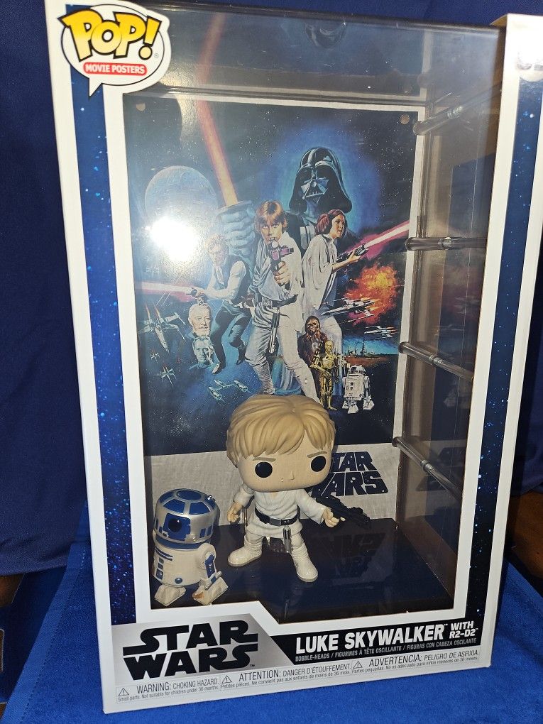 Funko Pop! Movie Poster with Case: Star Wars Luke Skywalker With