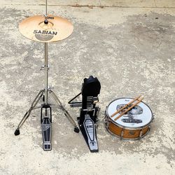 Drum set  for sale / Pearl pedal/Remo stand with  Sabian B8 hi hat 14" / Roland KD8 Kick Trigger Pad   / pearl snare   14"
