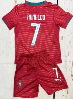 2026 World Cup Portugal Cristiano Ronaldo CR7 kids youth jersey shorts kit