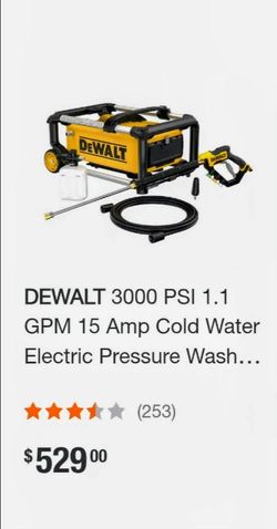 DeWalt water pressure washer