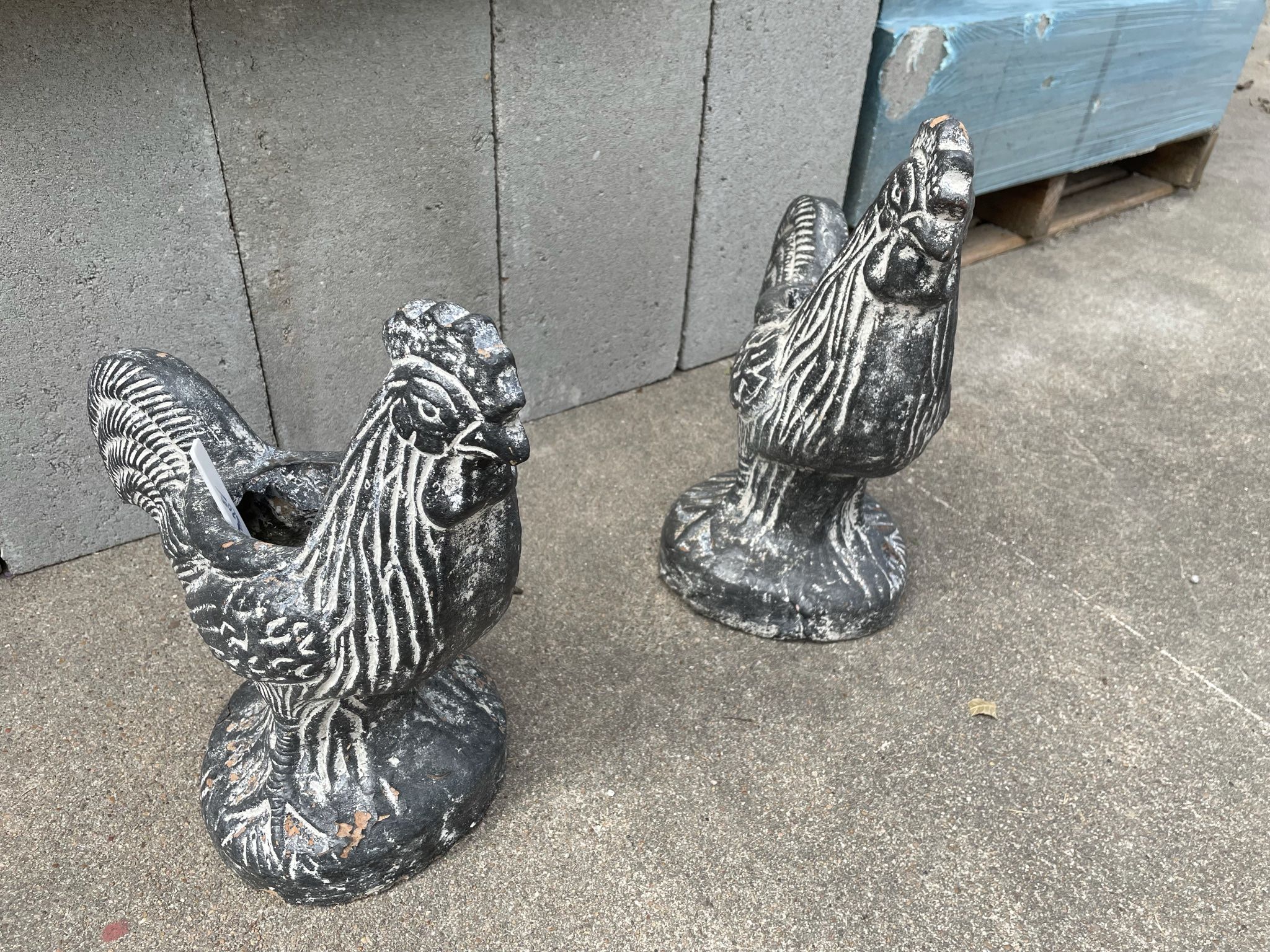 New Handmade Clay Rooster Pots $25.00 for 1 or $40.00 For Both/2 Gallos Macetas De Barro Nuevas $25.00 Por 1 o 2 por $40.00 - Pick Up In Aldine 77060