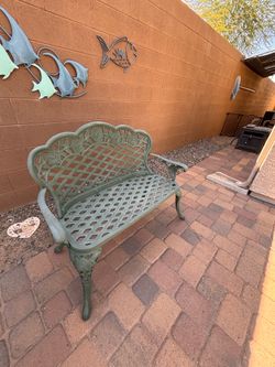 Sturdy decorative metal bench