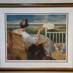 Henri Plisson White Fan Serigraph 120/150 Signed European Edition COA 41x34