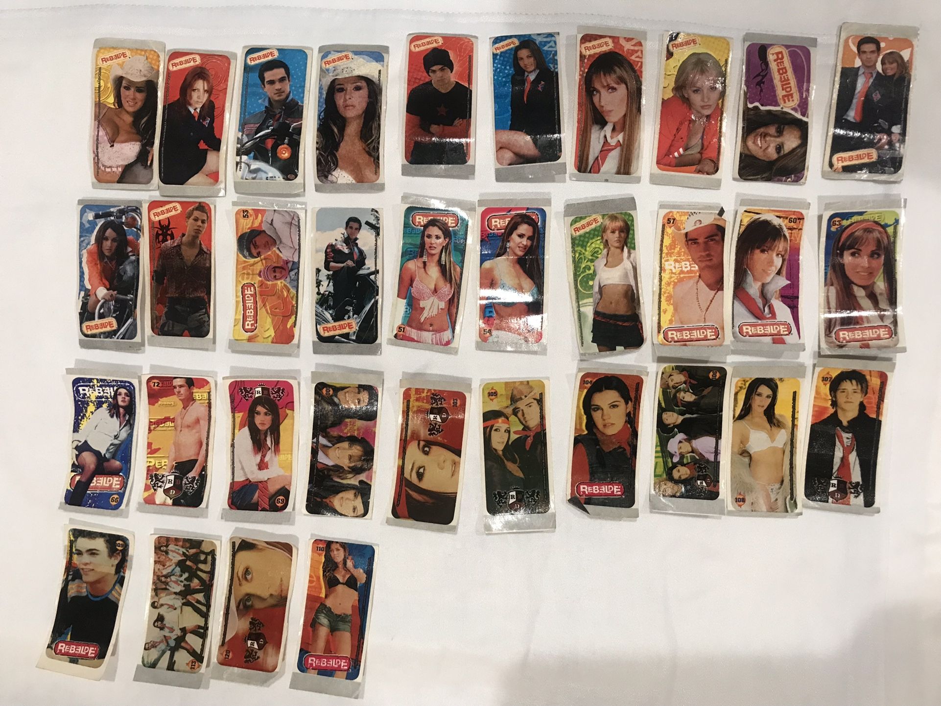 Rare Rebelde/RBD Gum Stickers 3D Cards And Puzzles
