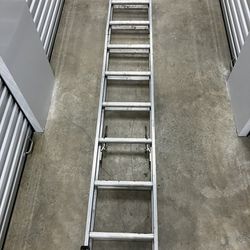 Ladder Aluminium Long Step SIZE 16' MAXIMUM EXTENDED LENGTH 13° HIGHEST STANDING LEVEL 10'3"