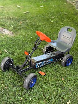 Nerf kids pedal go kart racer