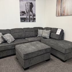 Gray Sofa Sectional Set- EZ $10 Down Payment Options Available 