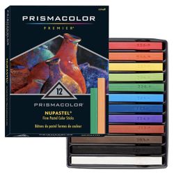 Prismacolor Premier Nupastel Firm Pastel Color Sticks, 12 Pack