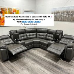Brand New Gray Sectional Recliner