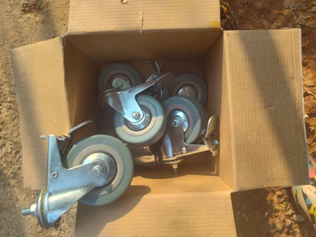Swivel Caster Wheels With Brake- 6 Pieces