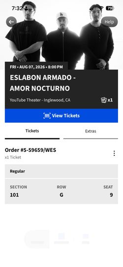 ESLABÓN ARMADO CONCERT TICKET