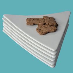 Vintage Dudson Triangle Dessert Salad Plates White Set of 6 Or 12 NEW