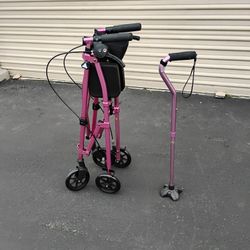 Like New Walker And Cane