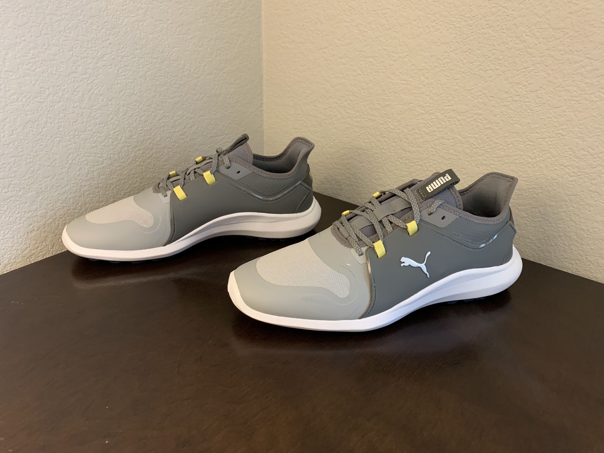 Puma IGNITE FASTEN8 PRO Golf Shoes PWRStrap Fit System White Grey Men’s size 10