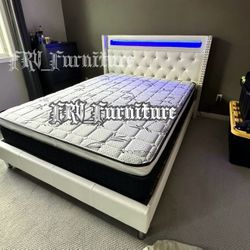 New Queen Bed Frame With Mattress 