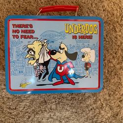 Vintage 1998 Underdog Metal Lunch Box