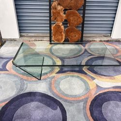 Crystal glass designer coffee table  