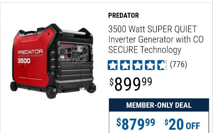 Generator 3500 Watts - Super Quiet