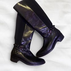 Aquatalia Black Quilted Leather Boots – Size 6 Made in Italy