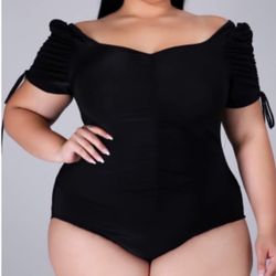 Black And Red Body Suit 