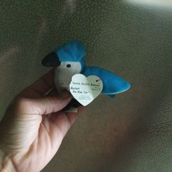 Rocket The Blue Jay Teanie Beanie Babie Collectable 