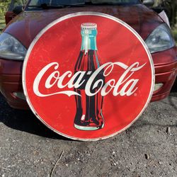 3ft Coca Cola Metal Sign