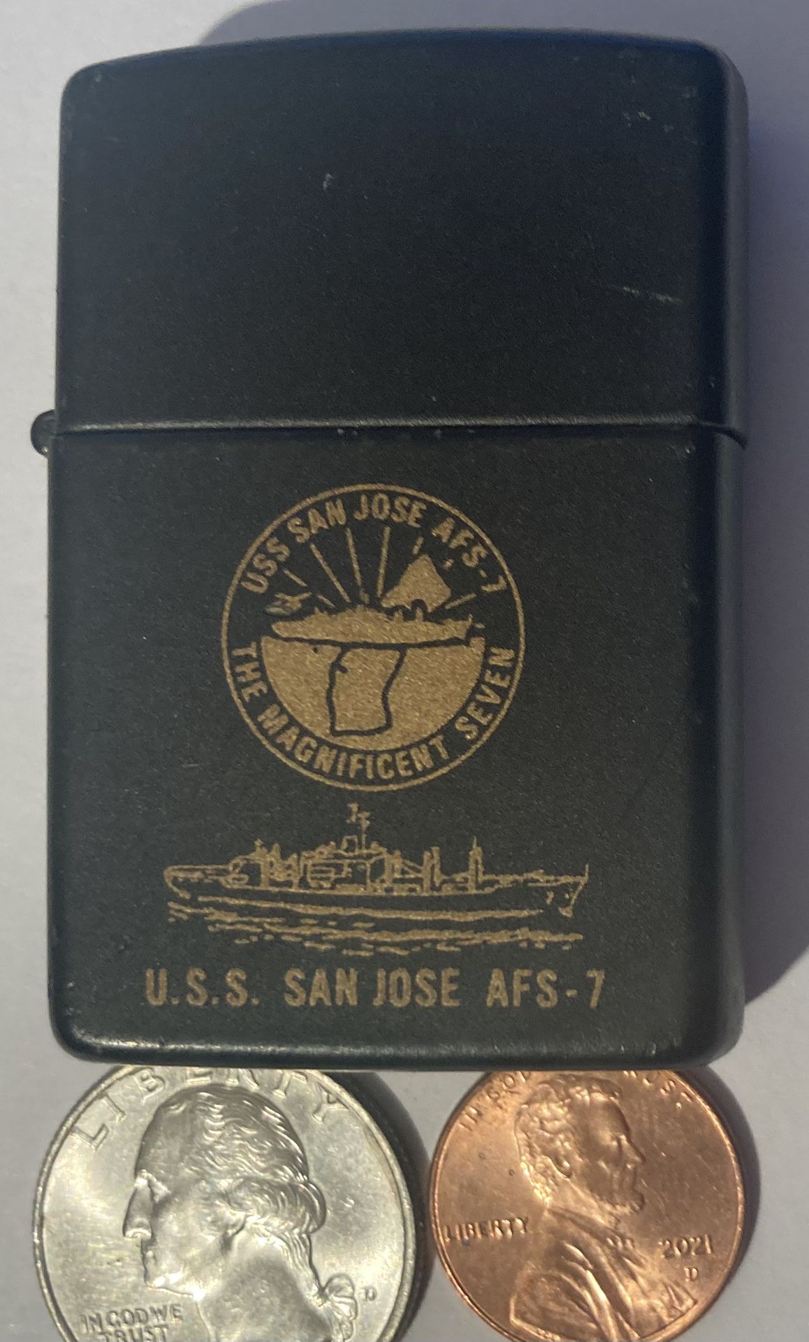Vintage Zippo Lighter USS San Jose AFS-7
