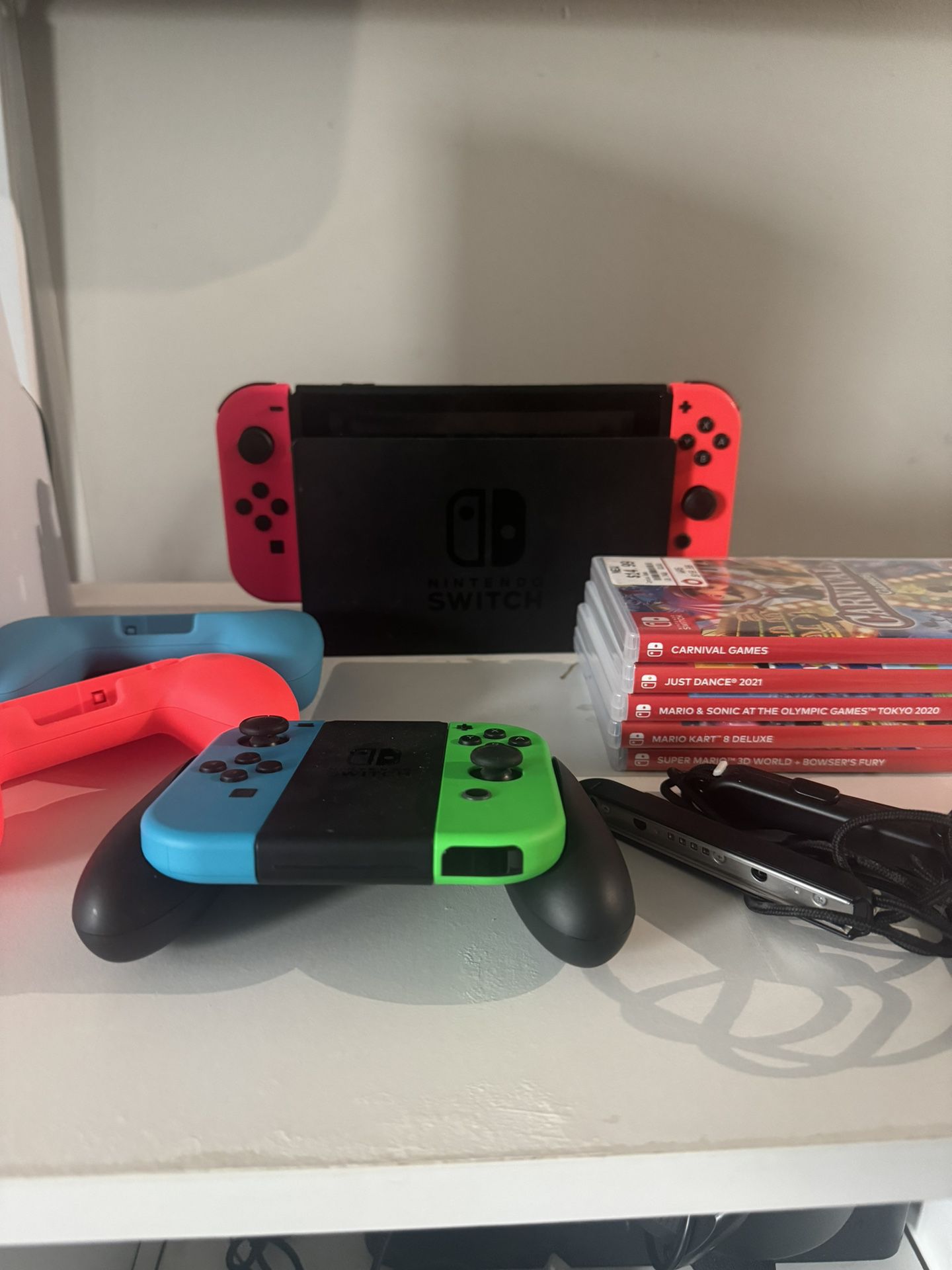 Nintendo Switch With Accessories And Games
