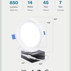 Paquete De 6 Luces De 6" Nuevo 